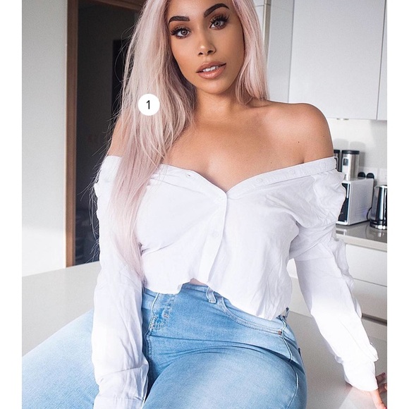 Fashion Nova Tops - Fashion Nova Ryleen Poplin Top | Size Small